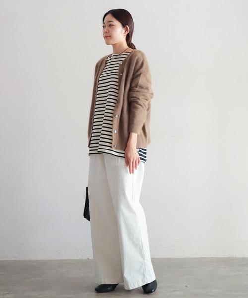 NOMBRE IMPAIR(ノンブルアンペール)の「クレイジーボーダー 2WAYカットソー(Tシャツ/カットソー・レディース・ブラック/グリーン・FREE)」の11枚目の写真