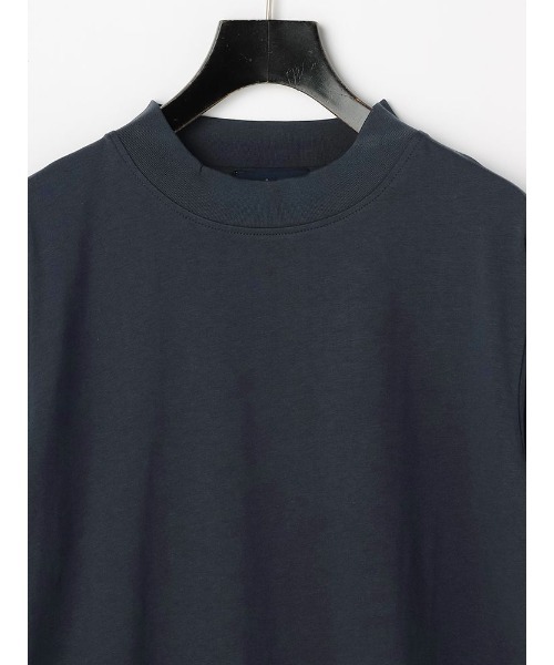 TRANS CONTINENTS（トランスコンチネンツ）の「TRANS CONTINENTS　シルケット　ハイネックTシャツ　ホワイト/グレー/ネイビー（Tシャツ/カットソー・メンズ・ホワイト/チャコールグレー/ネイビー・LL/M/L）」の8枚目の写真