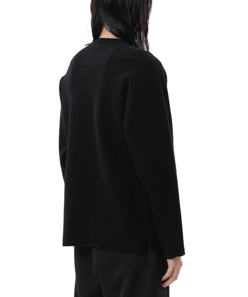 ATTACHMENT（アタッチメント）の「ブークレ ダブルフェイス クルーネックニット / WO/NY LOOP YARN×PE DOUBLE FACE KNIT PULLOVER（Tシャツ/カットソー・メンズ・ブラック/ベージュ/イエロー/ホワイト・2/1/3）」の12枚目の写真