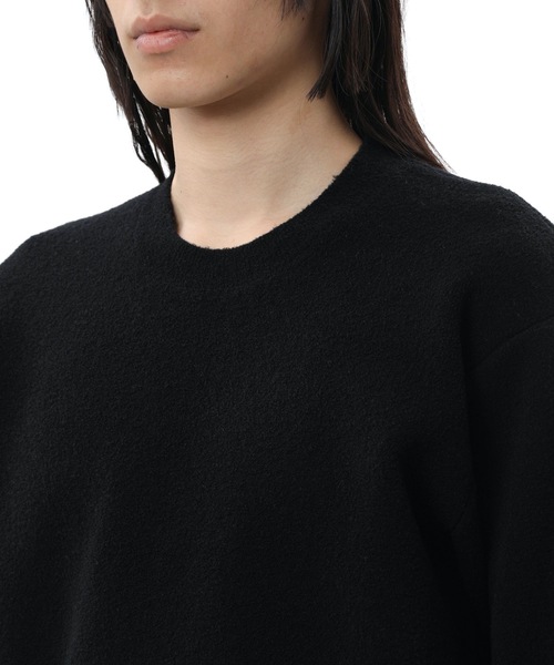 ATTACHMENT（アタッチメント）の「ブークレ ダブルフェイス クルーネックニット / WO/NY LOOP YARN×PE DOUBLE FACE KNIT PULLOVER（Tシャツ/カットソー・メンズ・ブラック/ベージュ/イエロー/ホワイト・2/1/3）」の13枚目の写真