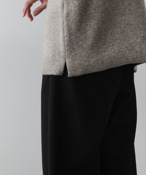 ATTACHMENT（アタッチメント）の「ブークレ ダブルフェイス クルーネックニット / WO/NY LOOP YARN×PE DOUBLE FACE KNIT PULLOVER（Tシャツ/カットソー・メンズ・ブラック/ベージュ/イエロー/ホワイト・2/1/3）」の21枚目の写真