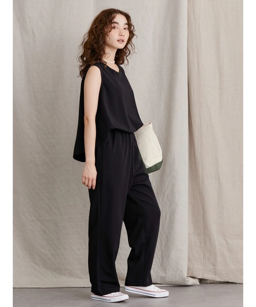 AMERICAN HOLIC(アメリカンホリック)の「ラクラクオールインワン(つなぎ/オールインワン・レディース・ブラック/モカ・M/L)」の8枚目の写真