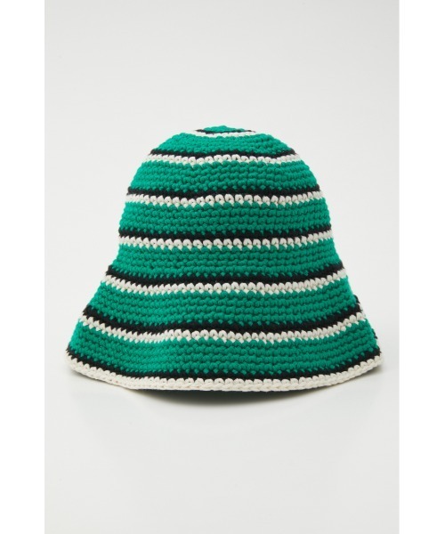 SLY(スライ)の「BORDER KNIT HAT ボーダー ニット ハット(ハット・レディース・グリーン/ベージュ・FREE)」の12枚目の写真