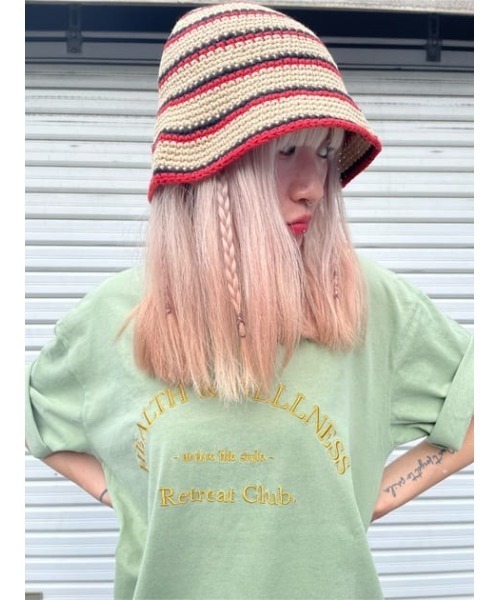SLY(スライ)の「BORDER KNIT HAT ボーダー ニット ハット(ハット・レディース・グリーン/ベージュ・FREE)」の20枚目の写真