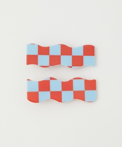 RODEO CROWNS WIDE BOWL（ロデオクラウンズワイドボウル）の「チェッカーフラッグヘアクリップ（バレッタ/ヘアクリップ・レディース・ブルー系その他/ブラック系その他/ピンク系その他・FREE）」の11枚目の写真