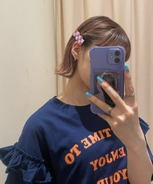 RODEO CROWNS WIDE BOWL（ロデオクラウンズワイドボウル）の「チェッカーフラッグヘアクリップ（バレッタ/ヘアクリップ・レディース・ブルー系その他/ブラック系その他/ピンク系その他・FREE）」の17枚目の写真