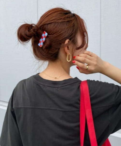 RODEO CROWNS WIDE BOWL（ロデオクラウンズワイドボウル）の「チェッカーフラッグヘアクリップ（バレッタ/ヘアクリップ・レディース・ブルー系その他/ブラック系その他/ピンク系その他・FREE）」の19枚目の写真