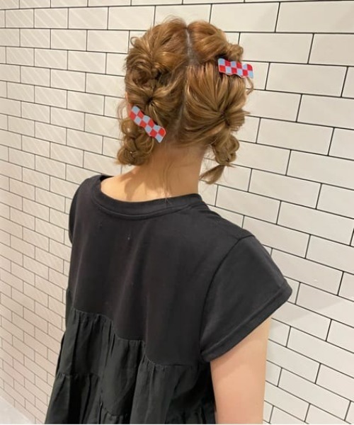 RODEO CROWNS WIDE BOWL（ロデオクラウンズワイドボウル）の「チェッカーフラッグヘアクリップ（バレッタ/ヘアクリップ・レディース・ブルー系その他/ブラック系その他/ピンク系その他・FREE）」の6枚目の写真