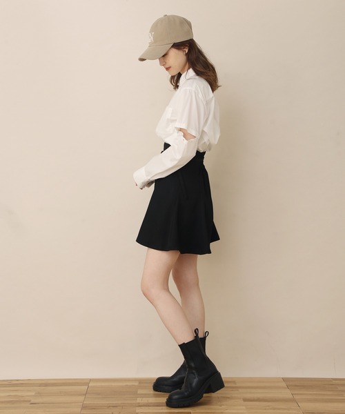 one after another NICE CLAUP（ワンアフターアナザーナイスクラップ）の「袖が取り外せる マルチWAY半袖シャツ（シャツ/ブラウス・レディース・サックスブルー系/オフホワイト/ブラウン/ベージュ・FREE）」の14枚目の写真