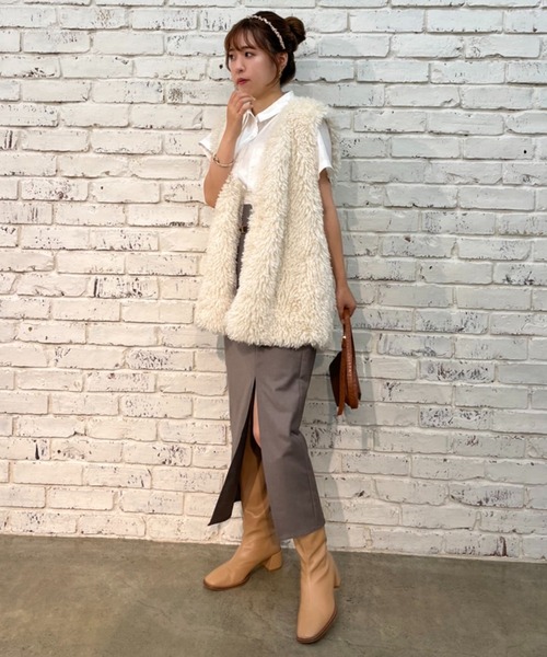 one after another NICE CLAUP（ワンアフターアナザーナイスクラップ）の「袖が取り外せる マルチWAY半袖シャツ（シャツ/ブラウス・レディース・サックスブルー系/オフホワイト/ブラウン/ベージュ・FREE）」の13枚目の写真