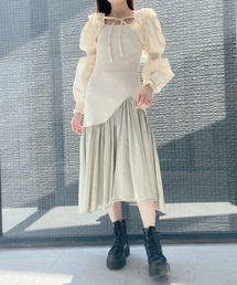 lilLilly | アシンメトリーリブキャミドレス(ワンピース)