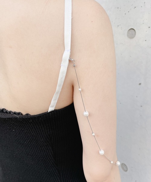 lilLilly（リルリリー）の「アシンメトリーリブキャミドレス（ワンピース・レディース・アイボリー/ブラック/ブルー・FREE）」の15枚目の写真