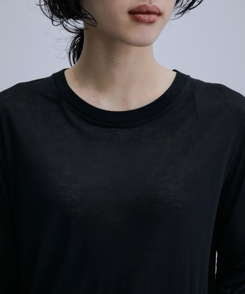 BASERANGE(ベースレンジ)の「【Baserange】LONG SLEEVE TEE(Tシャツ/カットソー・レディース・ブラック/スミクロ/ブラウン系その他/ベージュ・S)」の14枚目の写真