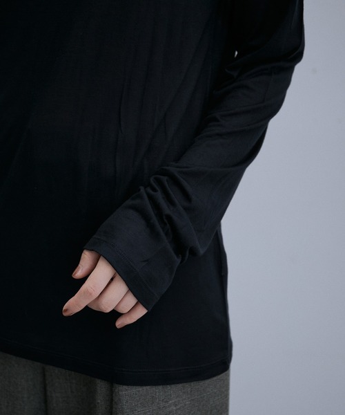 Baserange　ベロアTシャツ　ブラック　S BASERANGE（ベースレンジ）の「【Baserange】LONG SLEEVE TEE（T