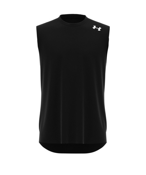 UNDER ARMOUR(アンダーアーマー)の「UAロングショット スリーブレスTシャツ(バスケットボール/メンズ)(タンクトップ・メンズ・ブラック/ホワイト・L/M/XL/S/3XL/XXL)」の2枚目の写真