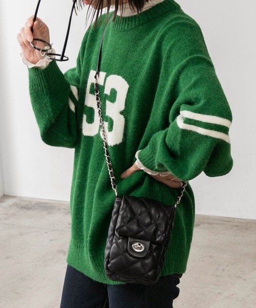 BONLECILL（ボンルシール）の「キルティング チェーンミニショルダーバッグ（ショルダーバッグ・レディース・ブラック/ベージュ/ブラウン/キャメル・FREE）」の14枚目の写真