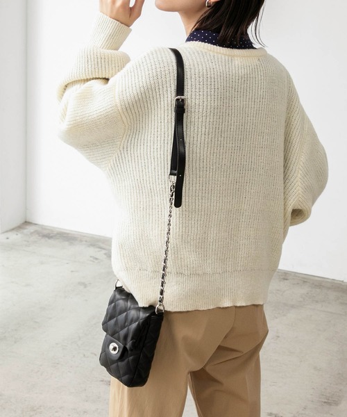 BONLECILL（ボンルシール）の「キルティング チェーンミニショルダーバッグ（ショルダーバッグ・レディース・ブラック/ベージュ/ブラウン/キャメル・FREE）」の8枚目の写真