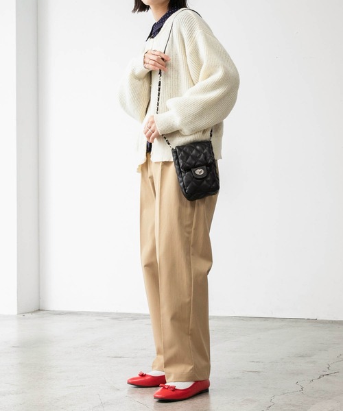 BONLECILL（ボンルシール）の「キルティング チェーンミニショルダーバッグ（ショルダーバッグ・レディース・ブラック/ベージュ/ブラウン/キャメル・FREE）」の21枚目の写真