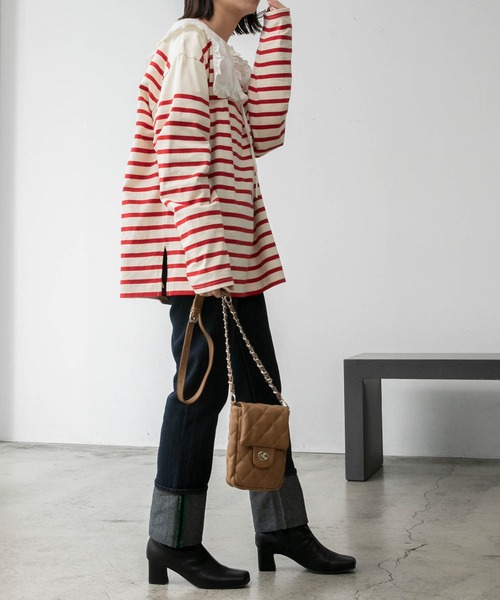 BONLECILL（ボンルシール）の「キルティング チェーンミニショルダーバッグ（ショルダーバッグ・レディース・ブラック/ベージュ/ブラウン/キャメル・FREE）」の9枚目の写真