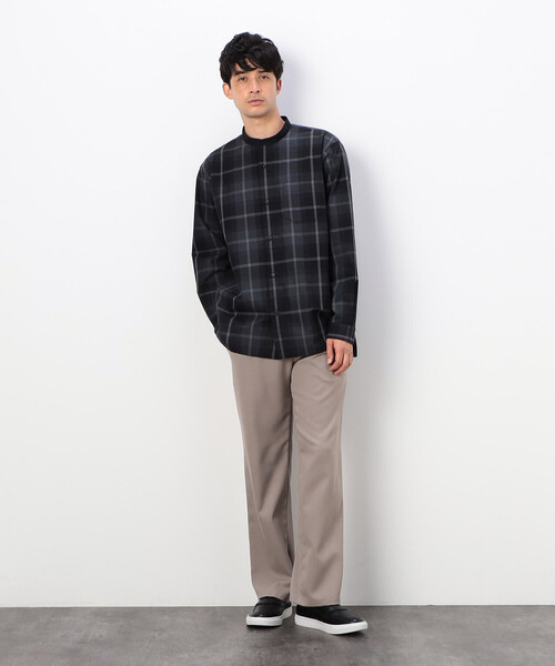 COMME CA COMMUNE(コムサコミューン)の「★TVドラマ着用商品★ 【セットアップ対応】チェック切り替え ワイドストレートパンツ(その他パンツ・メンズ・ネイビー/グリーン/グレイッシュベージュ・SMALL/MEDIUM/LARGE)」の7枚目の写真