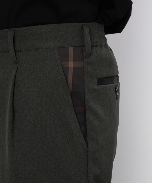 COMME CA COMMUNE(コムサコミューン)の「★TVドラマ着用商品★ 【セットアップ対応】チェック切り替え ワイドストレートパンツ(その他パンツ・メンズ・ネイビー/グリーン/グレイッシュベージュ・SMALL/MEDIUM/LARGE)」の12枚目の写真