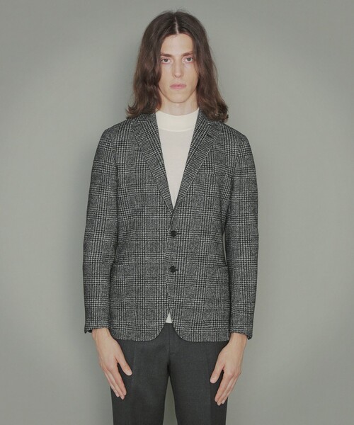 MACKINTOSH LONDON（マッキントッシュ ロンドン）の「【FLEX JERSEY】イタリアンファブリックグレンチェックジャケット（テーラードジャケット・メンズ・グレー系その他・38/40）」の4枚目の写真
