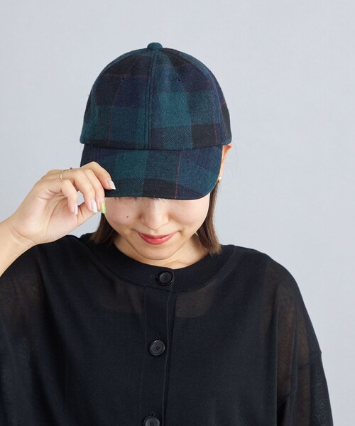 SHIPS（シップス）の「ブラックウォッチ 6パネル キャップ◆（キャップ・レディース・グリーン・ONE SIZE）」の3枚目の写真