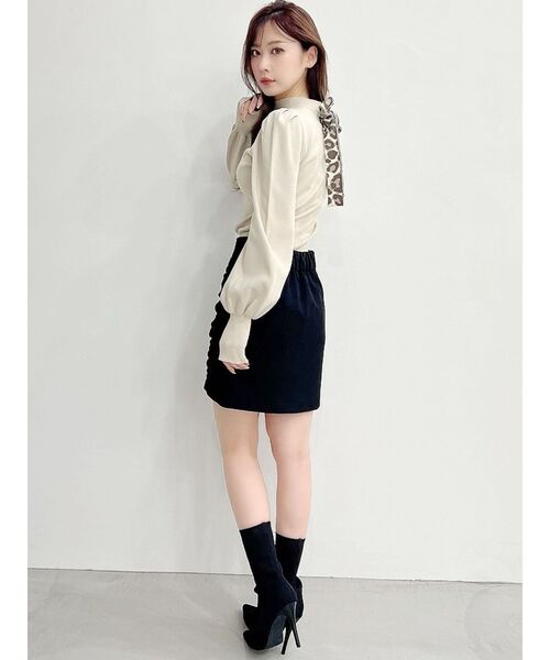 RESEXXY(リゼクシー)の「ストレッチスレンダーブーツ(ブーツ・レディース・アイボリー/ブラック・SMALL/MEDIUM/LARGE)」の18枚目の写真