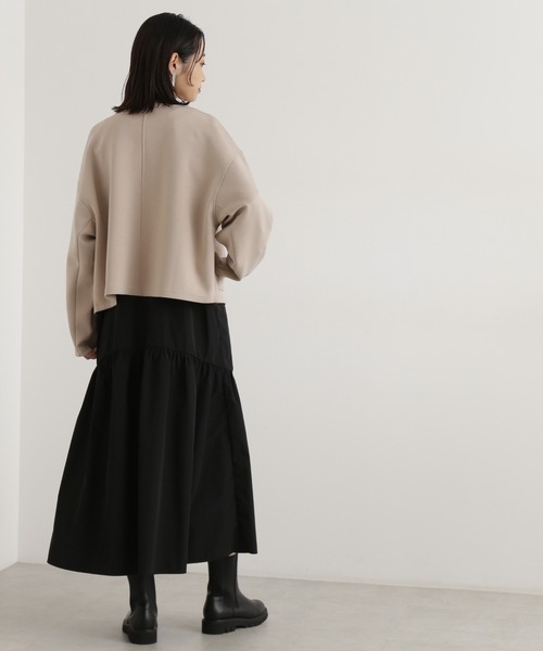 NATURAL BEAUTY BASIC（ナチュラルビューティーベーシック）の「フォルムカットブルゾン（ブルゾン・レディース・ブラック/ベージュ系その他2・SMALL/MEDIUM）」の18枚目の写真