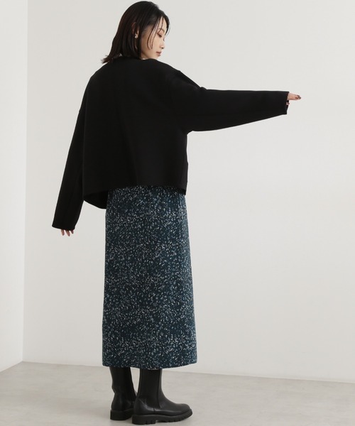 NATURAL BEAUTY BASIC（ナチュラルビューティーベーシック）の「フォルムカットブルゾン（ブルゾン・レディース・ブラック/ベージュ系その他2・SMALL/MEDIUM）」の9枚目の写真