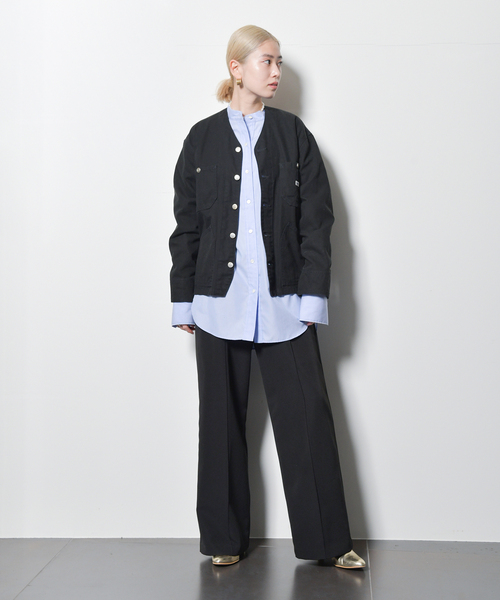 CITYSHOP(シティーショップ)の「PINTUCK WIDE パンツ(その他パンツ・レディース・ブラック/ピンク・38/36)」の4枚目の写真