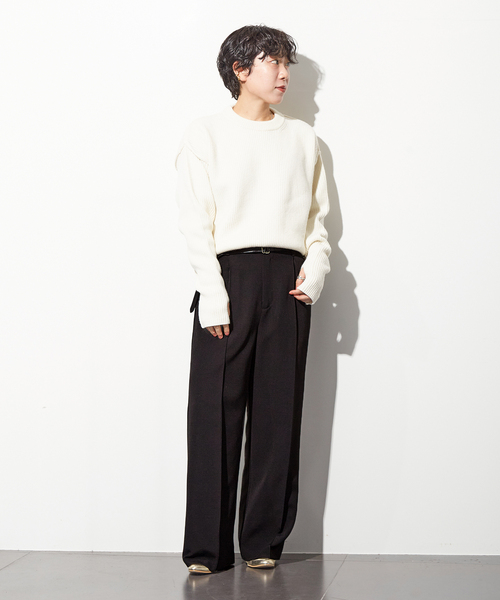 CITYSHOP(シティーショップ)の「PINTUCK WIDE パンツ(その他パンツ・レディース・ブラック/ピンク・38/36)」の8枚目の写真