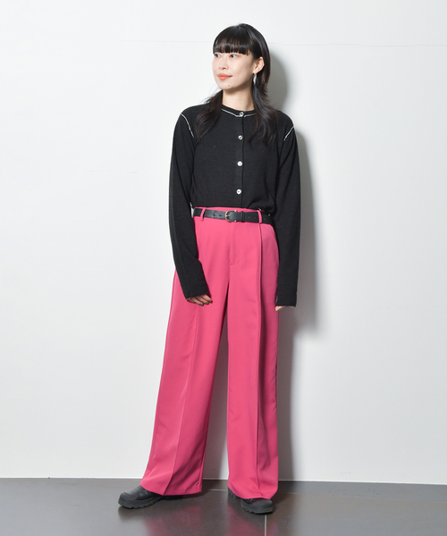 CITYSHOP(シティーショップ)の「PINTUCK WIDE パンツ(その他パンツ・レディース・ブラック/ピンク・38/36)」の9枚目の写真