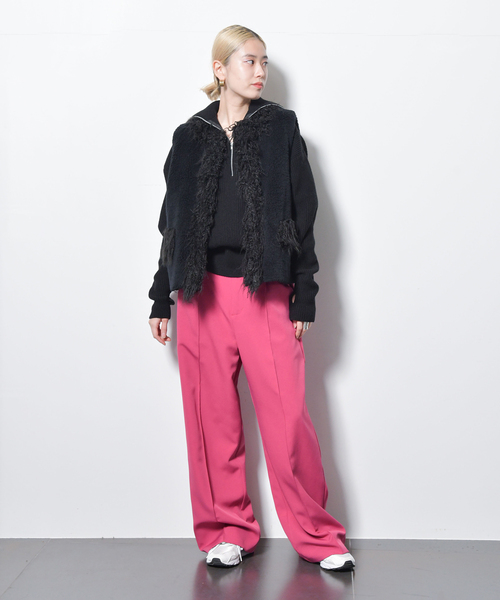 CITYSHOP(シティーショップ)の「PINTUCK WIDE パンツ(その他パンツ・レディース・ブラック/ピンク・38/36)」の12枚目の写真