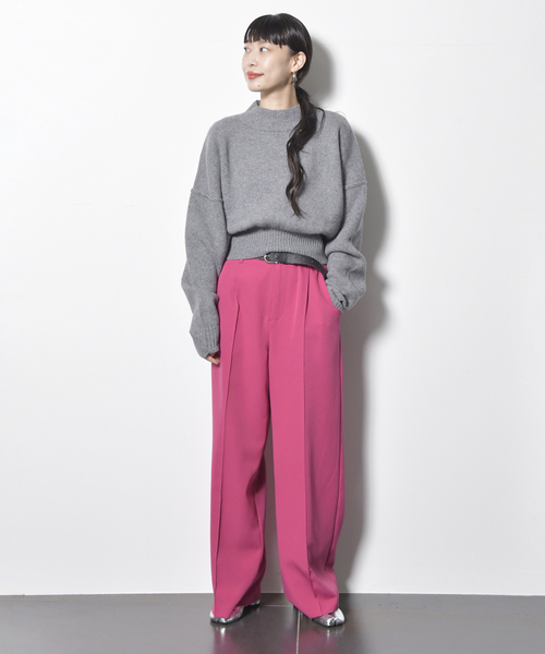 CITYSHOP(シティーショップ)の「PINTUCK WIDE パンツ(その他パンツ・レディース・ブラック/ピンク・38/36)」の19枚目の写真