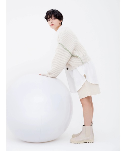 KBF（ケイビーエフ）の「KBF ハンドステッチカーディガン（カーディガン/ボレロ・レディース・パープル/イエロー/ブルー/アイボリー・FREE）」の7枚目の写真