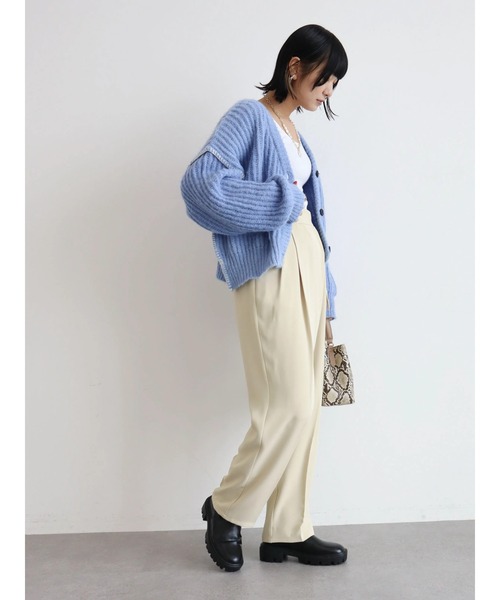 KBF（ケイビーエフ）の「KBF ハンドステッチカーディガン（カーディガン/ボレロ・レディース・パープル/イエロー/ブルー/アイボリー・FREE）」の10枚目の写真