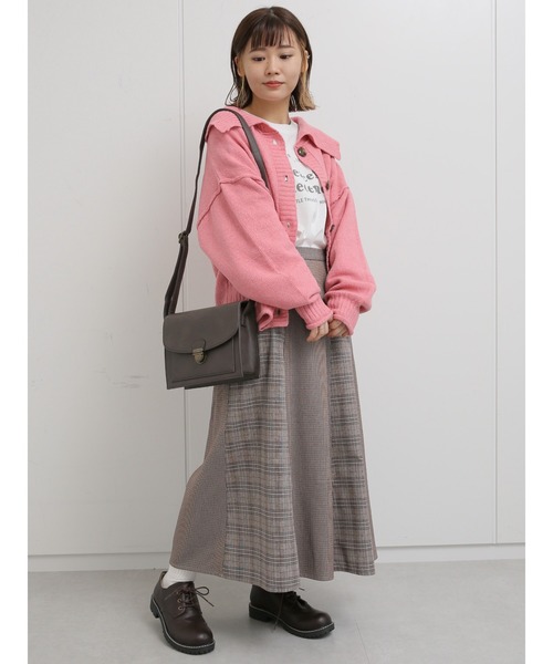 ehka sopo（エヘカソポ）の「フラップスクエアショルダー（ショルダーバッグ・レディース・ブラウン/ブラック/オフホワイト・ﾌﾘ-）」の6枚目の写真