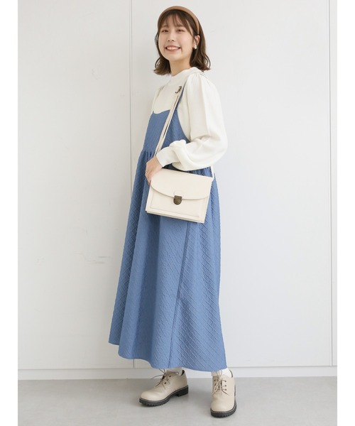 ehka sopo（エヘカソポ）の「フラップスクエアショルダー（ショルダーバッグ・レディース・ブラウン/ブラック/オフホワイト・ﾌﾘ-）」の16枚目の写真