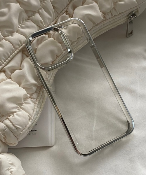 WEGO(ウィゴー)の「WEGO/メタルフレームiPhoneケース(シルバー)(スマホケース/カバー・レディース・その他3/その他1/その他4/その他5/その他2/その他6・FREE)」の1枚目の写真