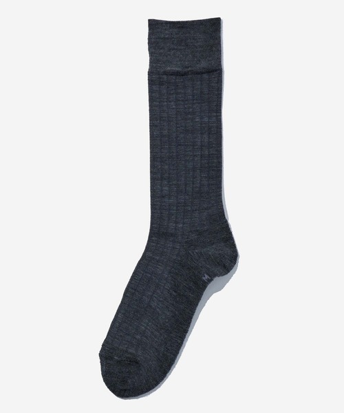 CHICSTOCKS(シックストックス)の「ウールドレスリブソックス(ソックス/靴下・メンズ・ブラック/ネイビー/チャコールグレー・LARGE/MEDIUM/SMALL)」の1枚目の写真