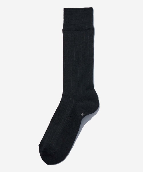 CHICSTOCKS(シックストックス)の「ウールドレスリブソックス(ソックス/靴下・メンズ・ブラック/ネイビー/チャコールグレー・LARGE/MEDIUM/SMALL)」の2枚目の写真