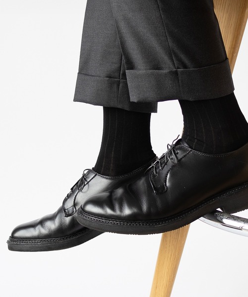CHICSTOCKS(シックストックス)の「ウールドレスリブソックス(ソックス/靴下・メンズ・ブラック/ネイビー/チャコールグレー・LARGE/MEDIUM/SMALL)」の8枚目の写真