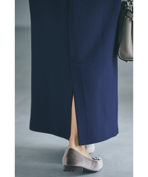 &. NOSTALGIA(アンドドットノスタルジア)の「【yuumiさんコラボ】ダンボールポンチタックワンピース(ワンピース・レディース・アイボリー/ダークネイビー・FREE)」の5枚目の写真