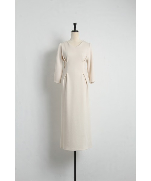 &. NOSTALGIA(アンドドットノスタルジア)の「【yuumiさんコラボ】ダンボールポンチタックワンピース(ワンピース・レディース・アイボリー/ダークネイビー・FREE)」の17枚目の写真