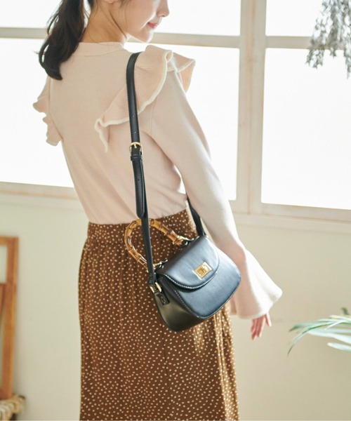 FREE'S MART（フリーズマート）の「◆【WEB限定】トリミング畦フリルコンパクトニット（ニット/セーター・レディース・ベージュ/イエロー/グリーン/ブラック・FREE）」の19枚目の写真