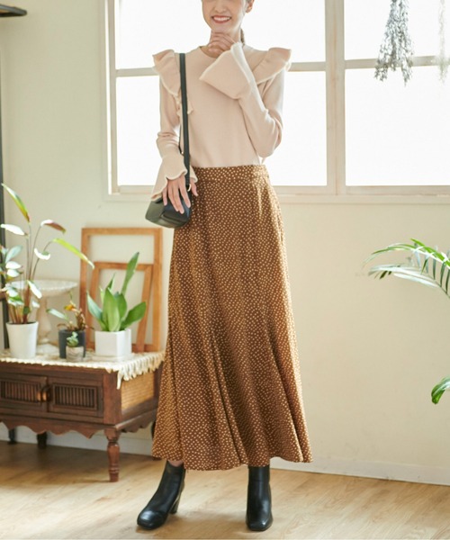 FREE'S MART（フリーズマート）の「◆【WEB限定】トリミング畦フリルコンパクトニット（ニット/セーター・レディース・ベージュ/イエロー/グリーン/ブラック・FREE）」の21枚目の写真