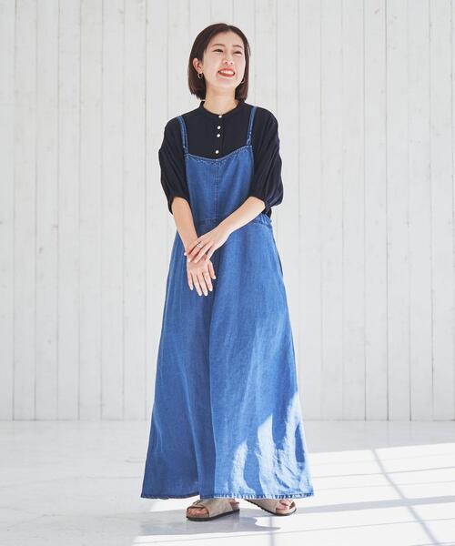 coen(コーエン)の「接触冷感ボリュームスリーブブラウス(シャツ/ブラウス・レディース・ネイビー/イエロー/ターコイズブルー/オフホワイト・M/L)」の11枚目の写真