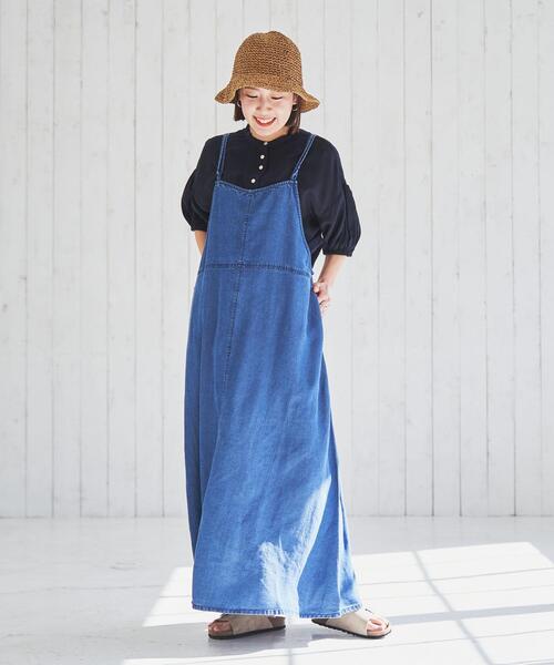 coen(コーエン)の「接触冷感ボリュームスリーブブラウス(シャツ/ブラウス・レディース・ネイビー/イエロー/ターコイズブルー/オフホワイト・M/L)」の8枚目の写真