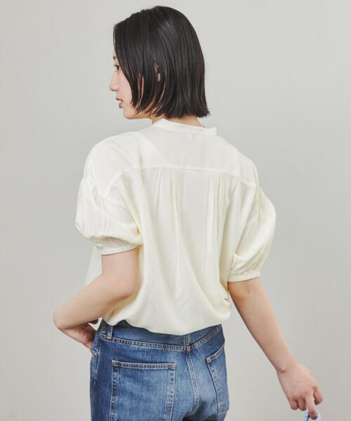 coen(コーエン)の「接触冷感ボリュームスリーブブラウス(シャツ/ブラウス・レディース・ネイビー/イエロー/ターコイズブルー/オフホワイト・M/L)」の16枚目の写真